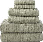SKL Home CloudSoft 100% Cotton Luxury 6-Piece Towel Set, 600 GSM, Ultra Plush & by SKLHomebySaturdayKnightLtd