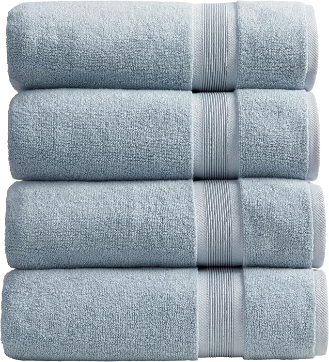 Springtree Home Luxury Bamboo Rayon Bath Towel Set of 4 | 35% Bamboo Rayon by SpringtreeHome