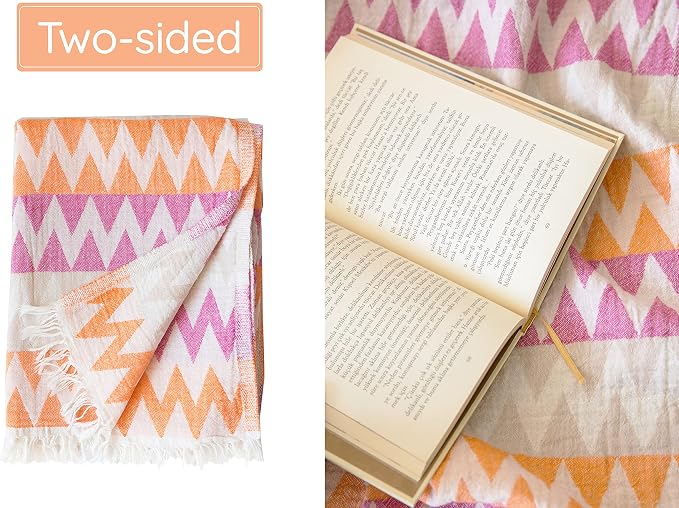 Turkish Beach Towel – 100% Cotton Quick Dry, Lightweight Oversized Beach Towel - Image 6