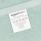 Amazon Basics Washcloth for Bathroom, 100% Cotton Extra Absorbent, Fast Drying - Image 6