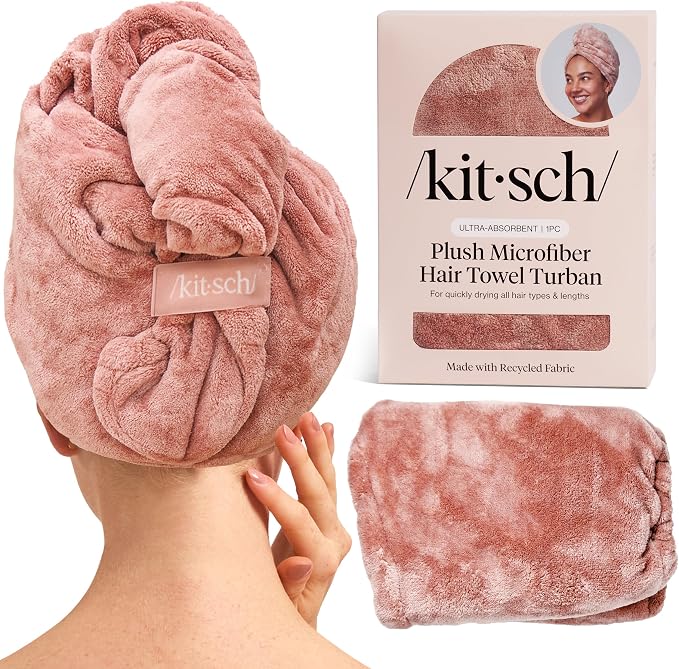 Kitsch Plush Microfiber Hair Towel Wrap by Kitsch