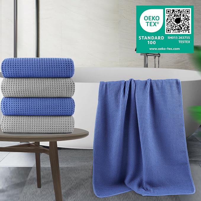 POLYTE 430 GSM Microfiber Oversize Quick Dry Lint Free Bath Towel, 60 x 30 in - Image 3