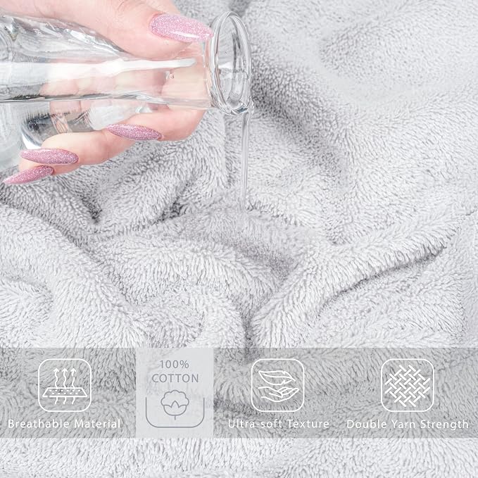 Cotton Paradise 100% Cotton 40x80 Oversized Bath Sheet, Extra Large Turkish - Image 4