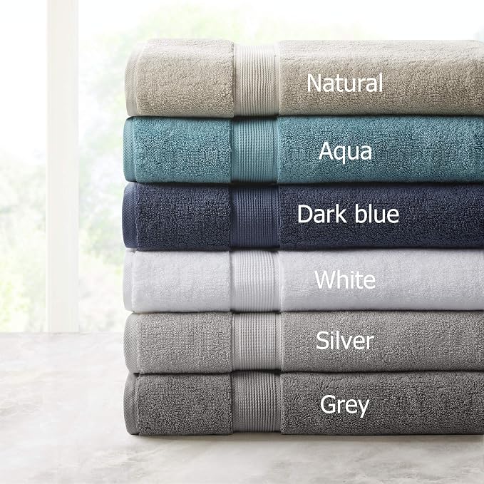Madison Park 800GSM Bath Sheet Towel Oversized 34" x 68" 2 Pack 100% Cotton - Image 6