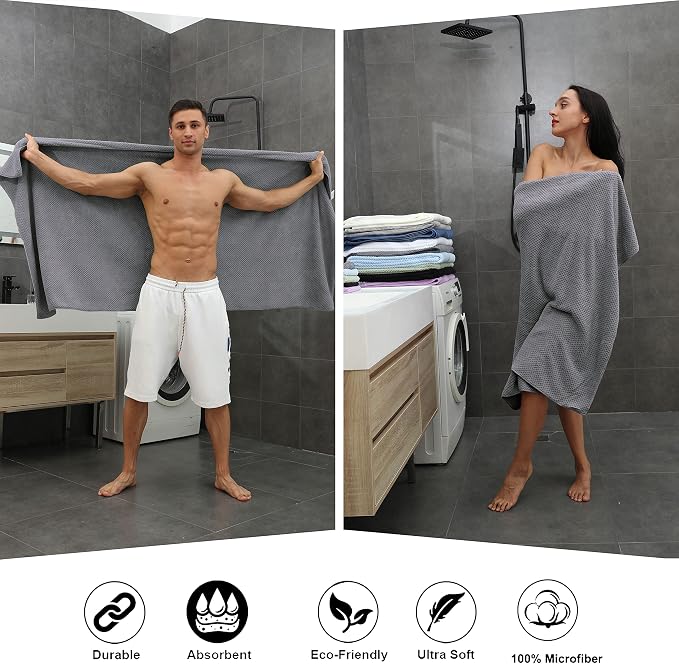 Extra Large Bath Towel Sheet Set 35x70 Inches - Image 5