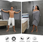 8-Piece Gray Bath Towel Set, 2 Extra Large Bath Towel Sheets, 2 Hand Towels and - Image 5