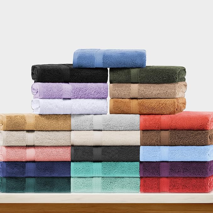 SUPERIOR Egyptian Cotton Pile 3 Piece Towel Set, Includes 1 Bath, 1 Hand - Image 7