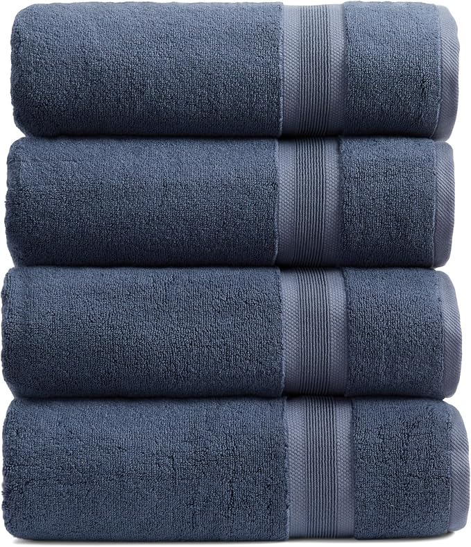 Springtree Home Luxury Viscose from Bamboo Bath Towel Set of 4 | 35% Viscose by SpringtreeHome