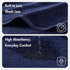 Madison Park Bathroom Towel Set of 6 Diagonal Ribbed, 500 GSM - Image 4