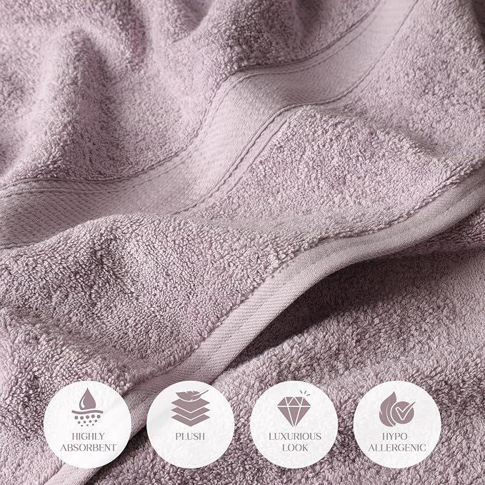 SUPERIOR Egyptian Cotton Pile 6 Piece Towel Set, Includes 2 Bath, 2 Hand - Image 6