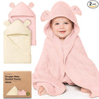 KeaBabies 2-Pack Hooded Baby Towels by KeaBabies