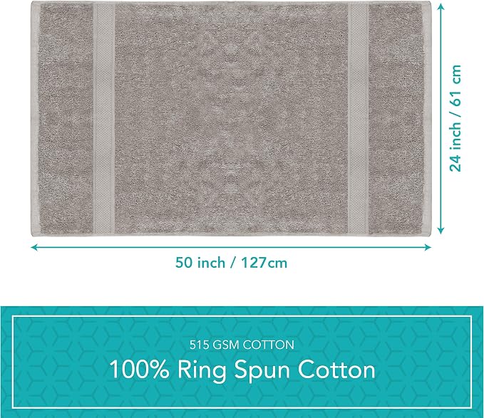 Pleasant Home Bath Towels Set of 6 100% Cotton, 515 GSM | Lightweight, Soft & - Image 8
