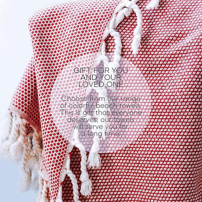 ATANI 69x35 in Oversized Turkish Beach Towel Set - Image 6