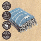 FESHKA Sand Free Turkish Beach Towel Quick Dry Bath Towel, Oversized Beach - Image 4