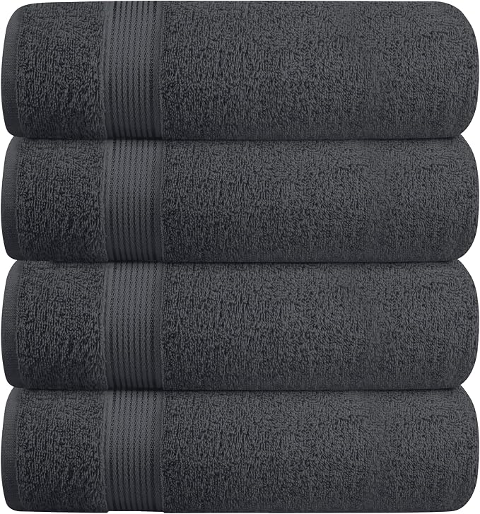 BELZZI Home Ultra Soft 4 Pack Oversized Bath Towel Set 27x54, Cotton Compact by Unknown