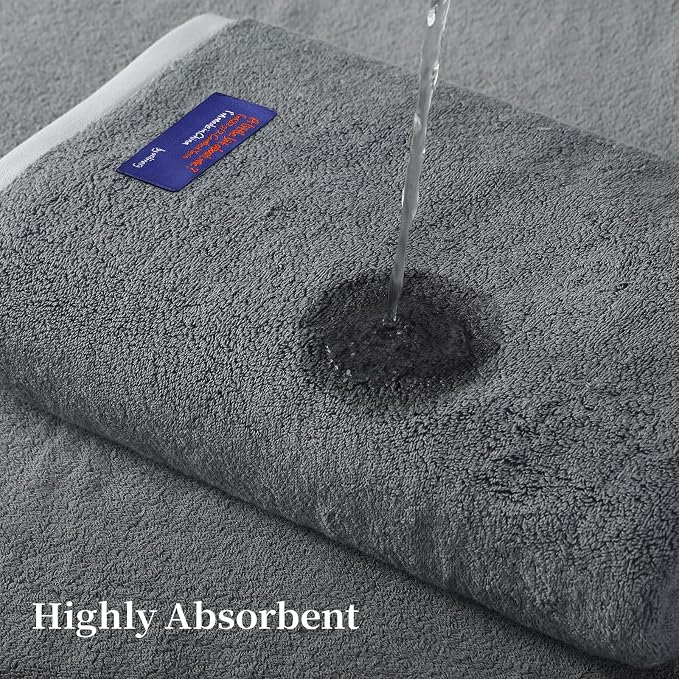 REDKISS 100% Cotton 2 Pack Luxury Bath Towels 27 x 54 Inches, Oversized Bath - Image 5