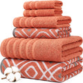 Modern Threads Classic Diamond 6-Piece 100% Cotton Towel Set – Yarn Dyed by ModernThreads
