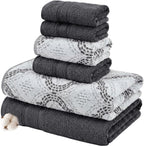 Modern Threads Capri 6-Piece Reversible Yarn Dyed Jacquard Towel Set by ModernThreads