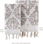 SKL Home Mirage Fringe 100% Turkish Cotton Hand Towel, 16x26 in - Image 4