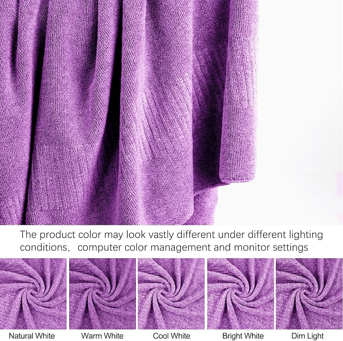 SEISSO Bath Towels, Extra Absorbent & Quick Drying Lightweight Fiber Towels - Image 8