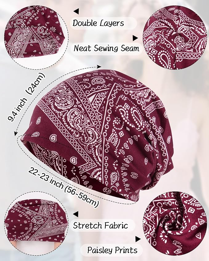 Women's Summer Beanie for Men Hat Boho Hats Adult Dwarf Hats Chemo Cap Cancer - Image 2