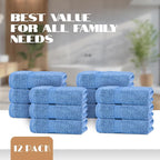 White Classic Light Blue Hand Towels - Image 4