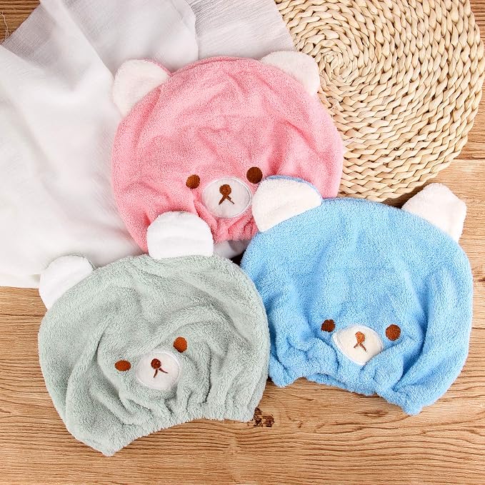 Lamoutor 3Pcs Hair Drying Towel - Image 2