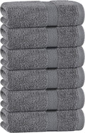 White Classic Gray Hand Towels for Bathroom Cotton Hand Towel Bulk for Gym by WhiteClassic