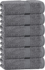 White Classic Gray Hand Towels for Bathroom Cotton Hand Towel Bulk for Gym by WhiteClassic
