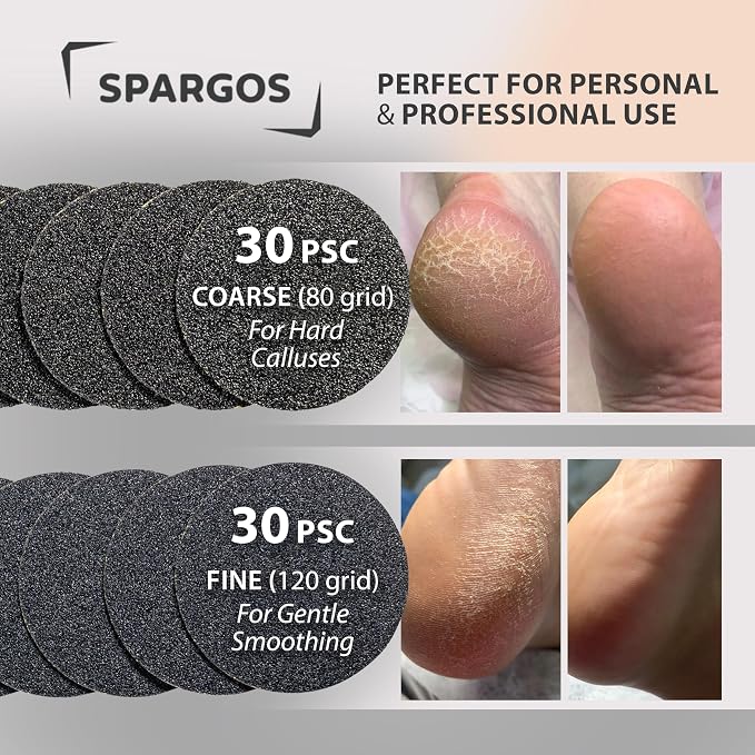 Precision Sandpaper Foot File Refill Pads | 80 Grit Coarse & 120 Grit Fine - Image 2