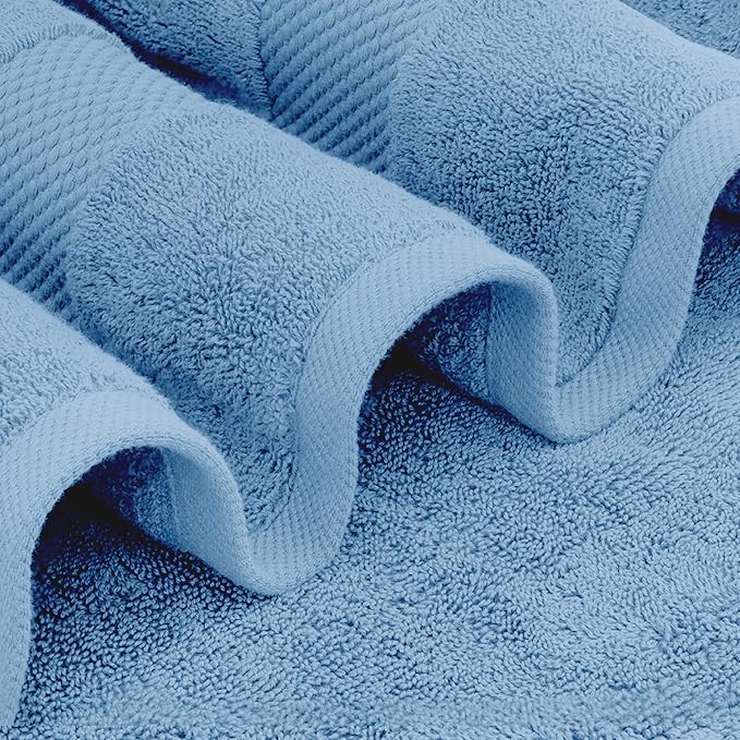 White Classic Luxury Bath Towels Set of 4 Large - Image 3