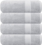 GLAMBURG Premium Cotton 4 Pack Bath Towel Set by GLAMBURG