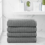 Welhome James 100% Cotton Textured Stripe Towels - Image 2