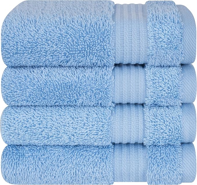 Cotton Paradise 100% Cotton Turkish Washcloth Set by UNITEDHOMETEXTILE