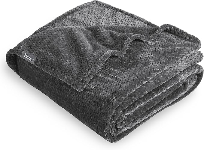 Bare Home Textured Fleece Blanket by BareHome