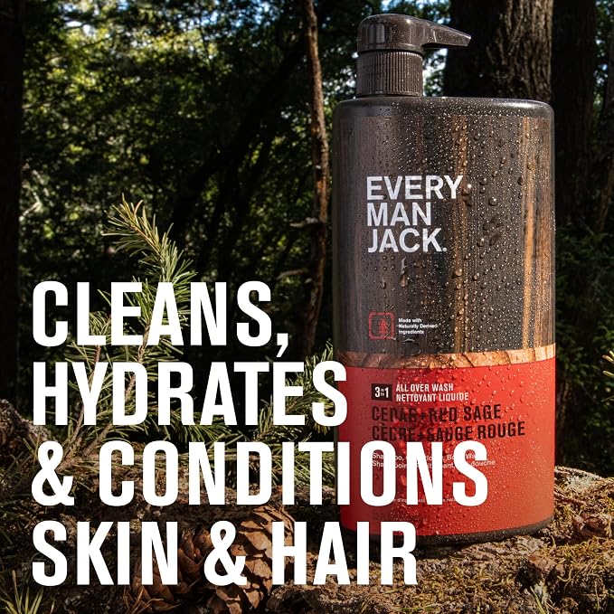 Every Man Jack Cedar + Red Sage Mens 3-in-1 All Over Wash - Image 2