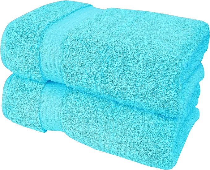 GLAMBURG 700 GSM Premium Oversized Extra Large Cotton 2 Pack Bath Sheet by GLAMBURG