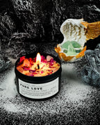Crystal Candle, Healing Energy Protection Gift, Mindful Intentions, Best Friend - Image 3