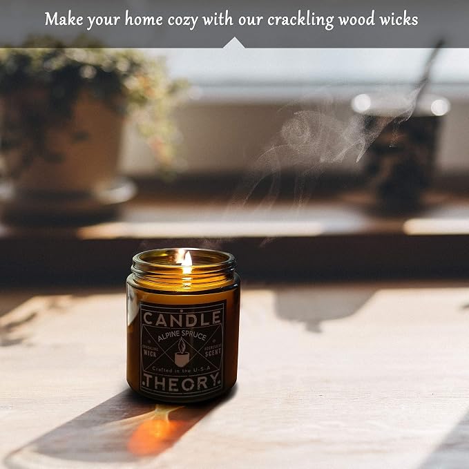 Scented Candle Gift Set with Crackling Wood Wicks 3, 4oz Candles, Misty Falls - Image 3