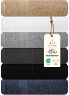 Medium Bath Towels Pack of 6 – 24x48 Inches – Soft, Quick Dry & Highly by ASTILTEXCottonTowels