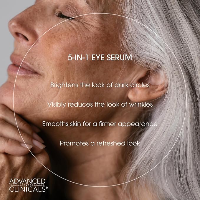 Advanced Clinicals 5-in-1 Eye Serum | Multi-Benefit Visible Anti Aging Under - Image 3