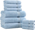 Superior Egyptian Cotton 9-Piece Towel Set, Guest Bath Decor Essentials - Image 2