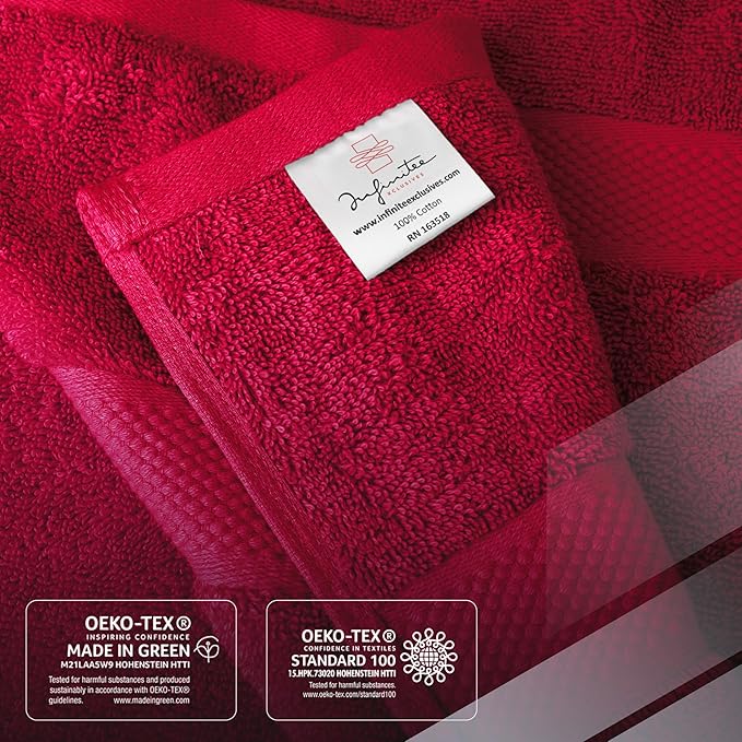 Infinitee Xclusives Luxury 100% Ring-Spun Cotton Bath Towels Set of 4 – Soft - Image 5