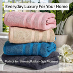 Bath Towels 4 Pack, 30 x 60 Inches, Large 100% Cotton Towels, Comfortable - Image 6