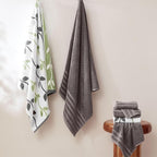 Modern Threads Natural Vine 6-Piece 100% Cotton Towel Set – Yarn Dyed Jacquard - Image 2