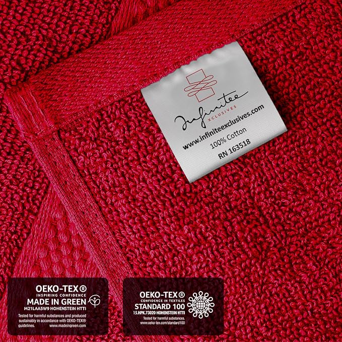 Infinitee Xclusives Burgundy Hand Towels - Image 5