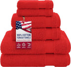 American Veteran Towel, 100% Cotton Turkish 6 Piece Towel Set, Luxury Towels by AmericanVeteranTowel