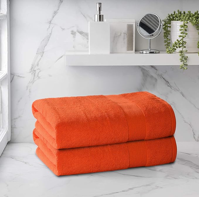 Belizzi Home Premium Cotton Oversized 2 Pack Bath Sheet 35x70-100% Pure Cotton - Image 3