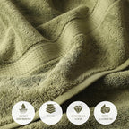 Superior Egyptian Cotton Pile 6 Piece Towel Set, Includes 2 Bath, 2 Hand - Image 6