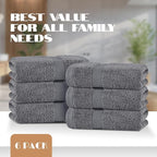 White Classic Gray Hand Towels for Bathroom Cotton Hand Towel Bulk for Gym - Image 4
